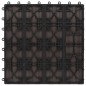 vidaXL Terrassenfliesen 11Stk Tief Geprägt WPC 30x30cm 1qm Dunkelbraun vidaXL Terrassenfliesen 11Stk Tief Geprägt WPC 30x30cm 1qm Dunkelbraun