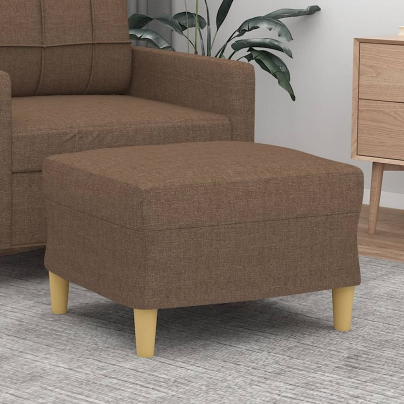 vidaXL Fußhocker Braun 60x50x41 cm Stoff vidaXL Fußhocker Braun 60x50x41 cm Stoff