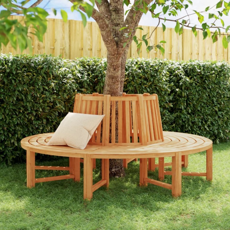 vidaXL Baumbänke 2 Stk. Halbrund Ø201 cm Massivholz Teak vidaXL Baumbänke 2 Stk. Halbrund Ø201 cm Massivholz Teak