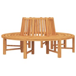 vidaXL Baumbänke 2 Stk. Halbrund Ø201 cm Massivholz Teak
