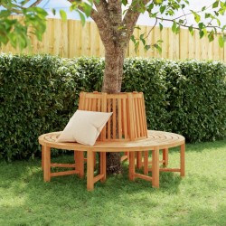 vidaXL Baumbänke 2 Stk. Halbrund Ø160 cm Massivholz Teak