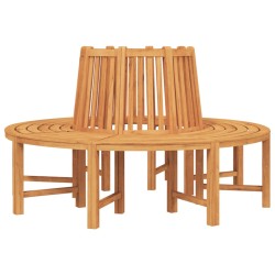 vidaXL Baumbänke 2 Stk. Halbrund Ø160 cm Massivholz Teak