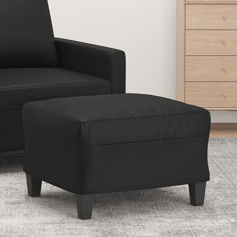 vidaXL Fußhocker Schwarz 60x50x41 cm Kunstleder vidaXL Fußhocker Schwarz 60x50x41 cm Kunstleder