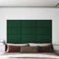 Wandpaneele 12 Stk. Dunkelgrün 60x30 cm Stoff 2,16 m² Wandpaneele 12 Stk. Dunkelgrün 60x30 cm Stoff 2,16 m²