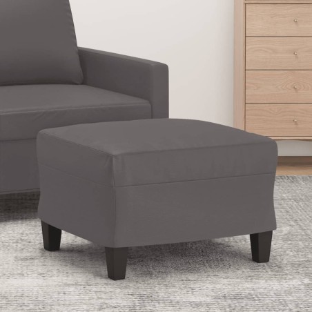 vidaXL Fußhocker Grau 60x50x41 cm Kunstleder