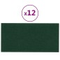Wandpaneele 12 Stk. Dunkelgrün 60x30 cm Stoff 2,16 m² Wandpaneele 12 Stk. Dunkelgrün 60x30 cm Stoff 2,16 m²