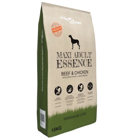 vidaXL Trockenhundefutter Maxi Adult Essence Beef & Chicken 15 kg