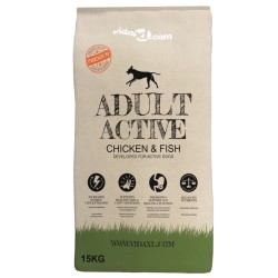 vidaXL Premium-Trockenhundefutter Adult Active Chicken & Fish 15 kg