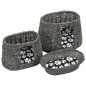 vidaXL 3-tlg. Katzenkorb-Set mit Kissen Grau 47x34x60 cm Natur Weide vidaXL 3-tlg. Katzenkorb-Set mit Kissen Grau 47x34x60 cm Natur Weide