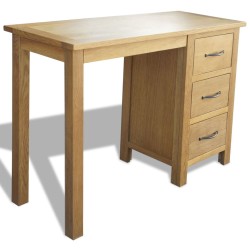 vidaXL Schreibtisch mit 3 Schubladen 106x40x75 cm Massivholz Eiche 