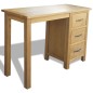 vidaXL Schreibtisch mit 3 Schubladen 106x40x75 cm Massivholz Eiche vidaXL Schreibtisch mit 3 Schubladen 106x40x75 cm Massivholz Eiche