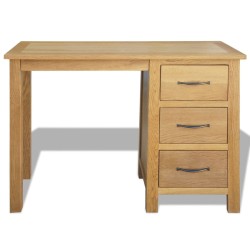 vidaXL Schreibtisch mit 3 Schubladen 106x40x75 cm Massivholz Eiche 