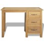 vidaXL Schreibtisch mit 3 Schubladen 106x40x75 cm Massivholz Eiche vidaXL Schreibtisch mit 3 Schubladen 106x40x75 cm Massivholz Eiche