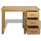 vidaXL Schreibtisch mit 3 Schubladen 106x40x75 cm Massivholz Eiche vidaXL Schreibtisch mit 3 Schubladen 106x40x75 cm Massivholz Eiche