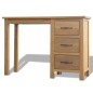 vidaXL Schreibtisch mit 3 Schubladen 106x40x75 cm Massivholz Eiche vidaXL Schreibtisch mit 3 Schubladen 106x40x75 cm Massivholz Eiche