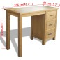 vidaXL Schreibtisch mit 3 Schubladen 106x40x75 cm Massivholz Eiche vidaXL Schreibtisch mit 3 Schubladen 106x40x75 cm Massivholz Eiche