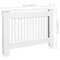 vidaXL Heizkörperabdeckung 2 Stk. Weiß MDF 112 cm vidaXL Heizkörperabdeckung 2 Stk. Weiß MDF 112 cm