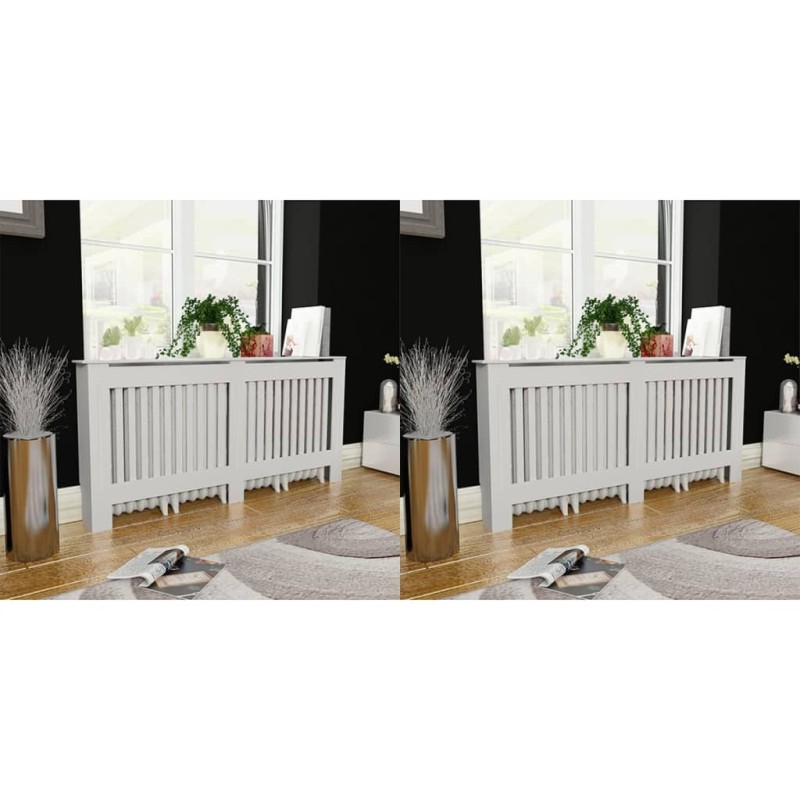 vidaXL Heizkörperabdeckung 2 Stk. Weiß MDF 172 cm vidaXL Heizkörperabdeckung 2 Stk. Weiß MDF 172 cm