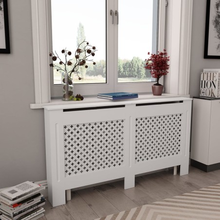 vidaXL Heizkörperabdeckung Weiß 152x19x81,5 cm MDF