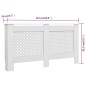 vidaXL Heizkörperabdeckung Weiß 152x19x81,5 cm MDF vidaXL Heizkörperabdeckung Weiß 152x19x81,5 cm MDF