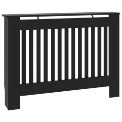 vidaXL Heizkörperverkleidung Schwarz 112 x 19 x 81 cm MDF
