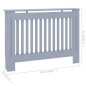 vidaXL Heizkörperverkleidung Anthrazit 112x19x81,5 cm MDF vidaXL Heizkörperverkleidung Anthrazit 112x19x81,5 cm MDF