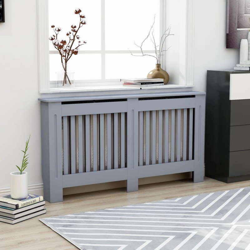 vidaXL Heizkörperverkleidung Anthrazit 152 x 19 x 81 cm MDF vidaXL Heizkörperverkleidung Anthrazit 152 x 19 x 81 cm MDF