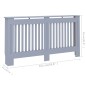 vidaXL Heizkörperverkleidung Anthrazit 152 x 19 x 81 cm MDF vidaXL Heizkörperverkleidung Anthrazit 152 x 19 x 81 cm MDF