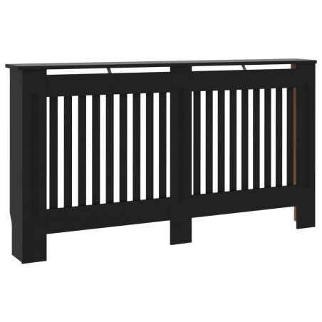 vidaXL Heizkörperverkleidung Schwarz 152x19x81,5 cm MDF