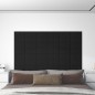 Wandpaneele 12 Stk. Schwarz 30x15 cm Stoff 0,54 m² Wandpaneele 12 Stk. Schwarz 30x15 cm Stoff 0,54 m²
