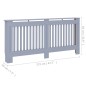vidaXL Heizkörperverkleidung Anthrazit 172 x 19 x 81 cm MDF vidaXL Heizkörperverkleidung Anthrazit 172 x 19 x 81 cm MDF