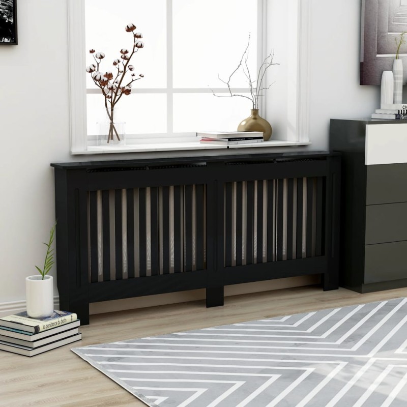 vidaXL Heizkörperverkleidung Schwarz 172 x 19 x 81 cm MDF vidaXL Heizkörperverkleidung Schwarz 172 x 19 x 81 cm MDF