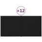 Wandpaneele 12 Stk. Schwarz 30x15 cm Stoff 0,54 m² Wandpaneele 12 Stk. Schwarz 30x15 cm Stoff 0,54 m²