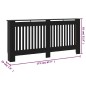 vidaXL Heizkörperverkleidung Schwarz 172 x 19 x 81 cm MDF vidaXL Heizkörperverkleidung Schwarz 172 x 19 x 81 cm MDF