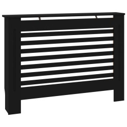 vidaXL Heizkörperverkleidung Schwarz 112 x 19 x 81 cm MDF