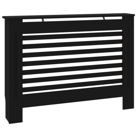 vidaXL Heizkörperverkleidung Schwarz 112 x 19 x 81 cm MDF
