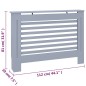 vidaXL Heizkörperverkleidung Anthrazit 112 x 19 x 81 cm MDF vidaXL Heizkörperverkleidung Anthrazit 112 x 19 x 81 cm MDF