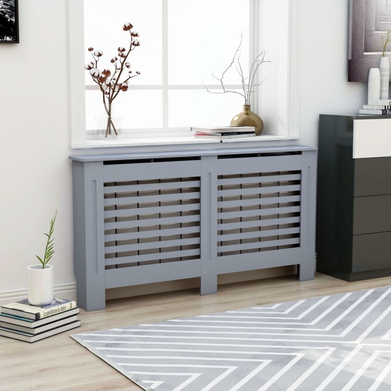 vidaXL Heizkörperverkleidung Anthrazit 152x19x81,5 cm MDF vidaXL Heizkörperverkleidung Anthrazit 152x19x81,5 cm MDF