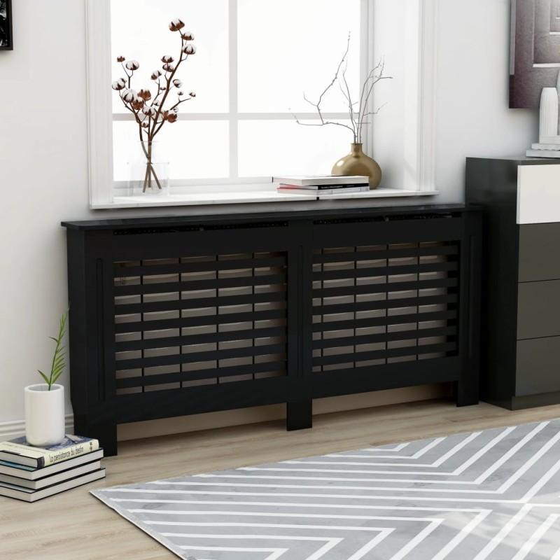 vidaXL Heizkörperverkleidung Schwarz 172 x 19 x 81 cm MDF vidaXL Heizkörperverkleidung Schwarz 172 x 19 x 81 cm MDF