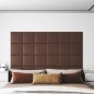 Wandpaneele 12 Stk. Braun 30x30 cm Kunstleder 1,08 m² Wandpaneele 12 Stk. Braun 30x30 cm Kunstleder 1,08 m²