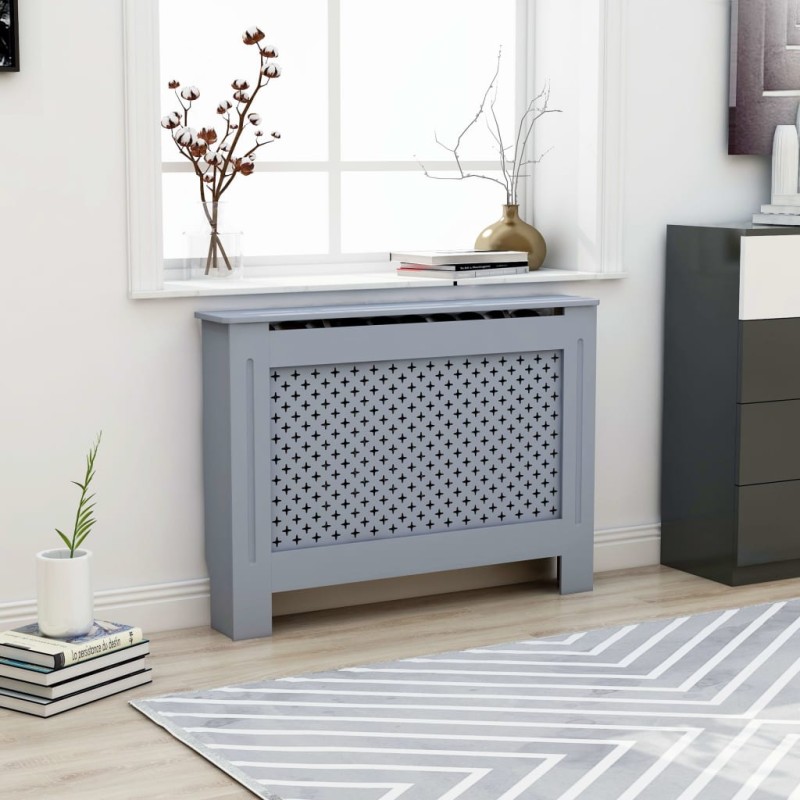 vidaXL Heizkörperverkleidung Anthrazit 112 x 19 x 81 cm MDF vidaXL Heizkörperverkleidung Anthrazit 112 x 19 x 81 cm MDF