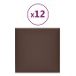 Wandpaneele 12 Stk. Braun 30x30 cm Kunstleder 1,08 m² Wandpaneele 12 Stk. Braun 30x30 cm Kunstleder 1,08 m²
