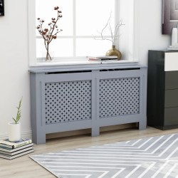 vidaXL Heizkörperverkleidung Anthrazit 152 x 19 x 81 cm MDF