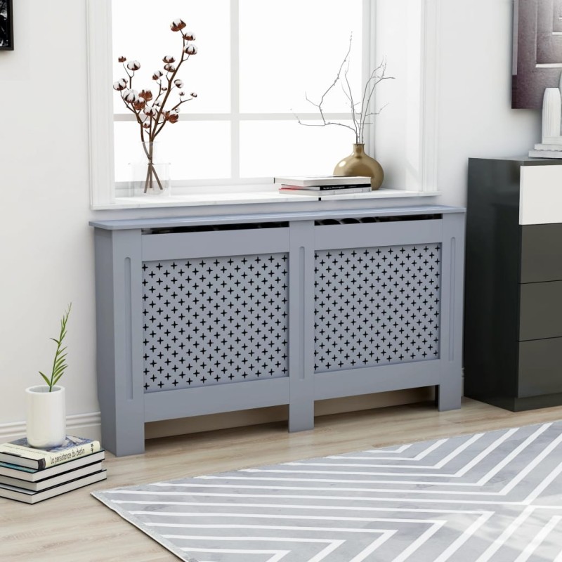 vidaXL Heizkörperverkleidung Anthrazit 152 x 19 x 81 cm MDF vidaXL Heizkörperverkleidung Anthrazit 152 x 19 x 81 cm MDF