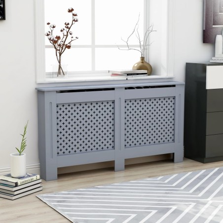 vidaXL Heizkörperverkleidung Anthrazit 152 x 19 x 81 cm MDF
