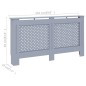 vidaXL Heizkörperverkleidung Anthrazit 152 x 19 x 81 cm MDF vidaXL Heizkörperverkleidung Anthrazit 152 x 19 x 81 cm MDF