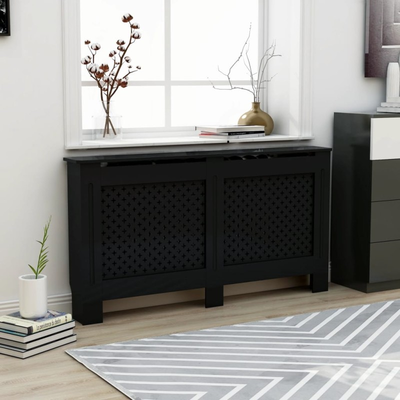 vidaXL Heizkörperverkleidung Schwarz 152 x 19 x 81 cm MDF vidaXL Heizkörperverkleidung Schwarz 152 x 19 x 81 cm MDF