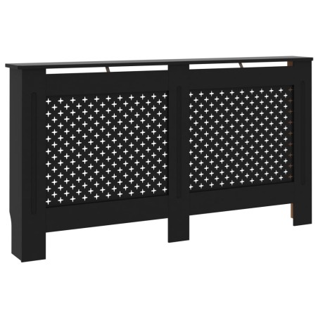 vidaXL Heizkörperverkleidung Schwarz 152 x 19 x 81 cm MDF