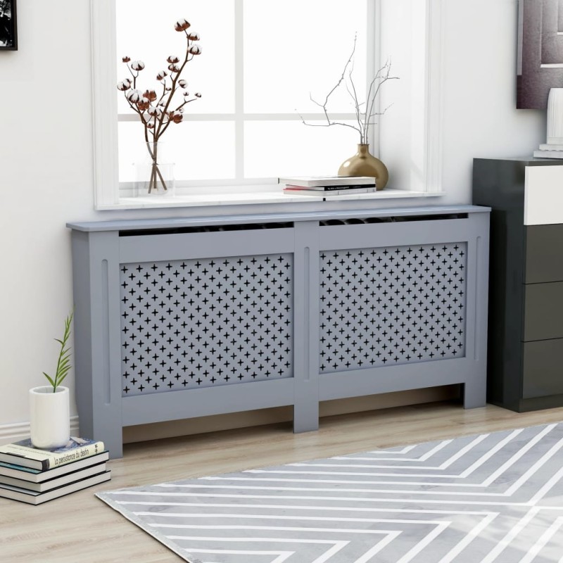 vidaXL Heizkörperverkleidung Anthrazit 172 x 19 x 81 cm MDF vidaXL Heizkörperverkleidung Anthrazit 172 x 19 x 81 cm MDF