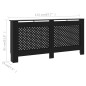 vidaXL Heizkörperverkleidung Schwarz 172 x 19 x 81 cm MDF vidaXL Heizkörperverkleidung Schwarz 172 x 19 x 81 cm MDF